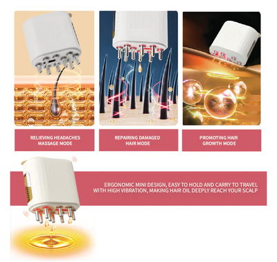 ZENITH ZONE™  - RED LIGHT THERAPY ELECTRIC SCALP MASSAGER AND HAIR OIL APPLICATOR